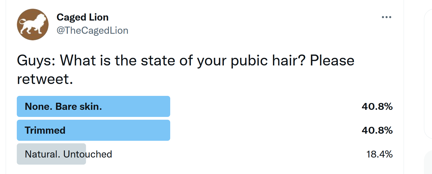 Pubic Hair Survey